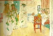 Carl Larsson gratulation oil on canvas